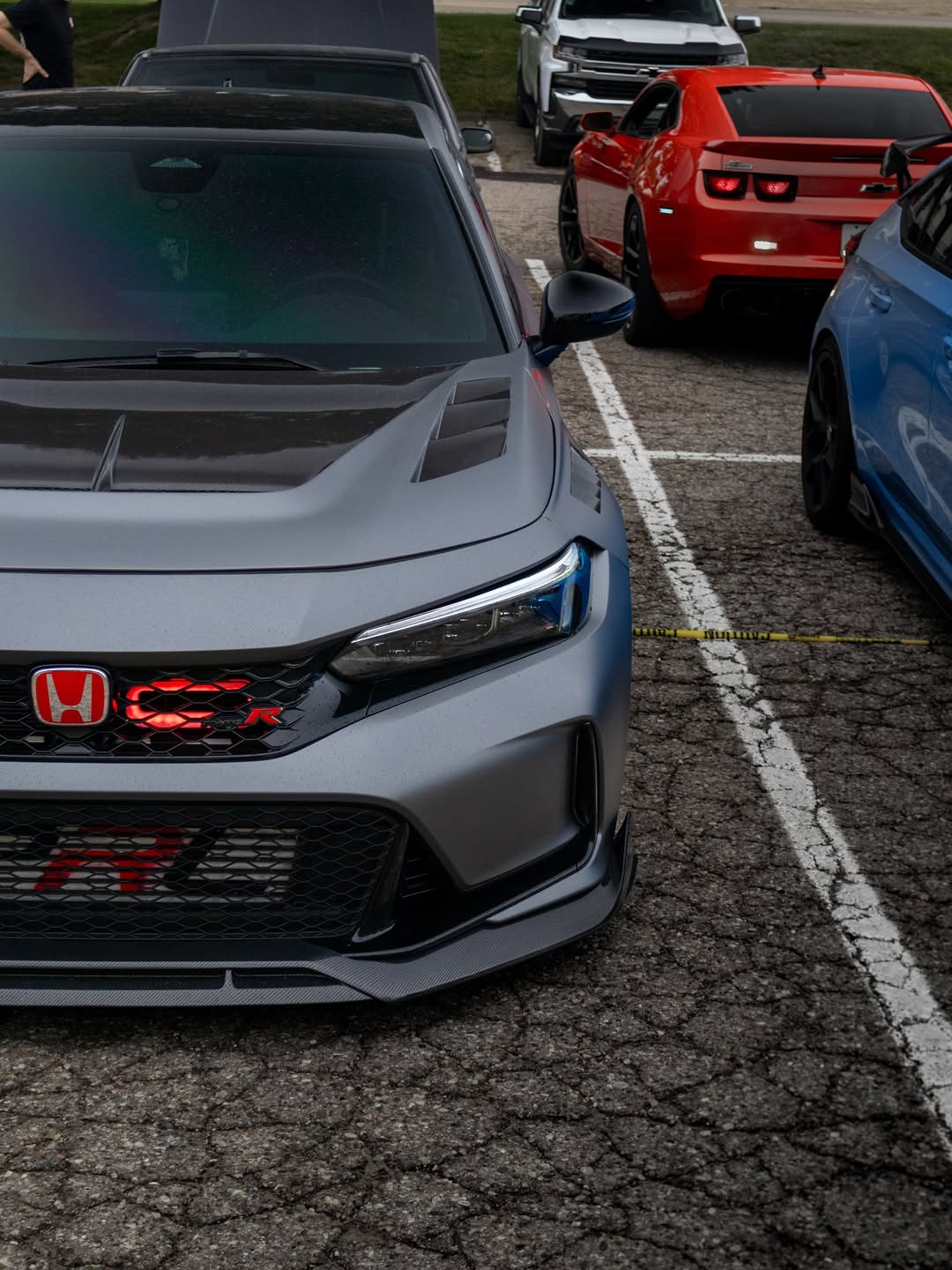 Honda Civic Type-R FL5 2023 2024 with Aftermarket Parts - TM Style Hood Bonnet Carbon Fiber / FRP from EPR USA