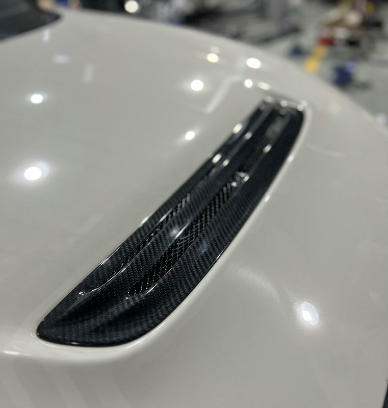 Honda Civic Type-R FL5 2023 2024 with Aftermarket Parts - Hood Vent Pre-preg Carbon Fiber from EPR USA