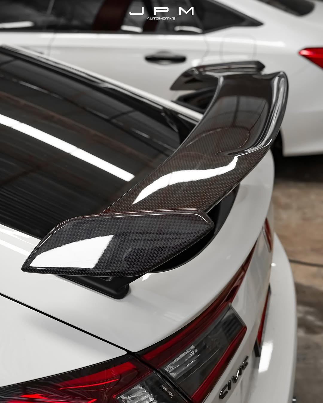 Honda Civic Type-R FL5 2023 2024 with Aftermarket Parts - Modulo Style Rear Spoiler Carbon Fiber from EPR USA
