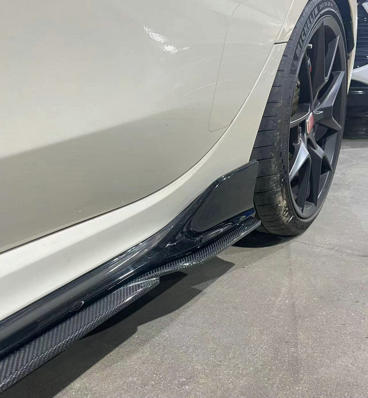 Civic Type-R FL5 2023 2024 with Aftermarket Parts - EPA1 Style Side Skirts Carbon Fiber from EPR USA