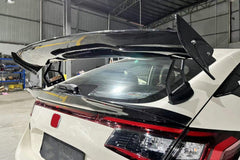 Honda Civic Type-R FL5 2023 2024 with Aftermarket Parts - SPN Style Rear Spoiler Carbon Fiber / FRP from EPR USA