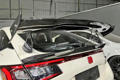 Honda Civic Type-R FL5 2023 2024 with Aftermarket Parts - SPN Style Rear Spoiler Carbon Fiber / FRP from EPR USA