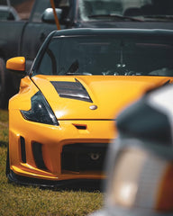 Nissan 370Z Sport Touring Base Fairlady Z Z34 Pre-Facelift 2009 2010 2011 & 370Z Sport Touring Base Fairlady Z Z34 Facelift 2012 2013 2014 2015 2016 2017 2018 2019 2020 & Nismo V1 2009 2010 2011 & Nismo V2 2012 2013 2014 2015 2016 2017 2018 2019 2020 with Aftermarket Parts - AM Style Hood Carbon Fiber / FRP from EPR USA