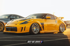 Nissan 370Z Sport Touring Base Fairlady Z Z34 Pre-Facelift 2009 2010 2011 & 370Z Sport Touring Base Fairlady Z Z34 Facelift 2012 2013 2014 2015 2016 2017 2018 2019 2020 & Nismo V1 2009 2010 2011 & Nismo V2 2012 2013 2014 2015 2016 2017 2018 2019 2020 with Aftermarket Parts - AM Style Hood Carbon Fiber / FRP from EPR USA