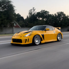 Nissan 370Z Sport Touring Base Fairlady Z Z34 Pre-Facelift 2009 2010 2011 & 370Z Sport Touring Base Fairlady Z Z34 Facelift 2012 2013 2014 2015 2016 2017 2018 2019 2020 & Nismo V1 2009 2010 2011 & Nismo V2 2012 2013 2014 2015 2016 2017 2018 2019 2020 with Aftermarket Parts - AM Style Hood Carbon Fiber / FRP from EPR USA