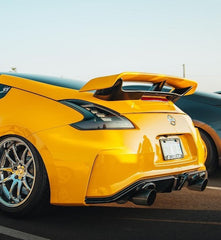 Nissan 370Z Sport Touring Base Fairlady Z Z34 Pre-Facelift 2009 2010 2011 & 370Z Sport Touring Base Fairlady Z Z34 Facelift 2012 2013 2014 2015 2016 2017 2018 2019 2020 & Nismo V1 2009 2010 2011 & Nismo V2 2012 2013 2014 2015 2016 2017 2018 2019 2020 with Aftermarket Parts - Nismo Conversion Style Rear Spoiler Carbon Fiber / FRP from EPR USA