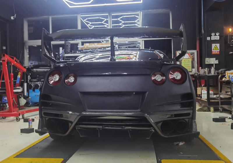 Nissan GTR R35 CBA DBA EBA 2008 2009 2010 2011 2012 2013 2014 2015 2016 2017 2018 2019 2020 2021 2022 2023 2024 with Aftermarket Parts - TS Style Rear Bumper FRP from EPR USA