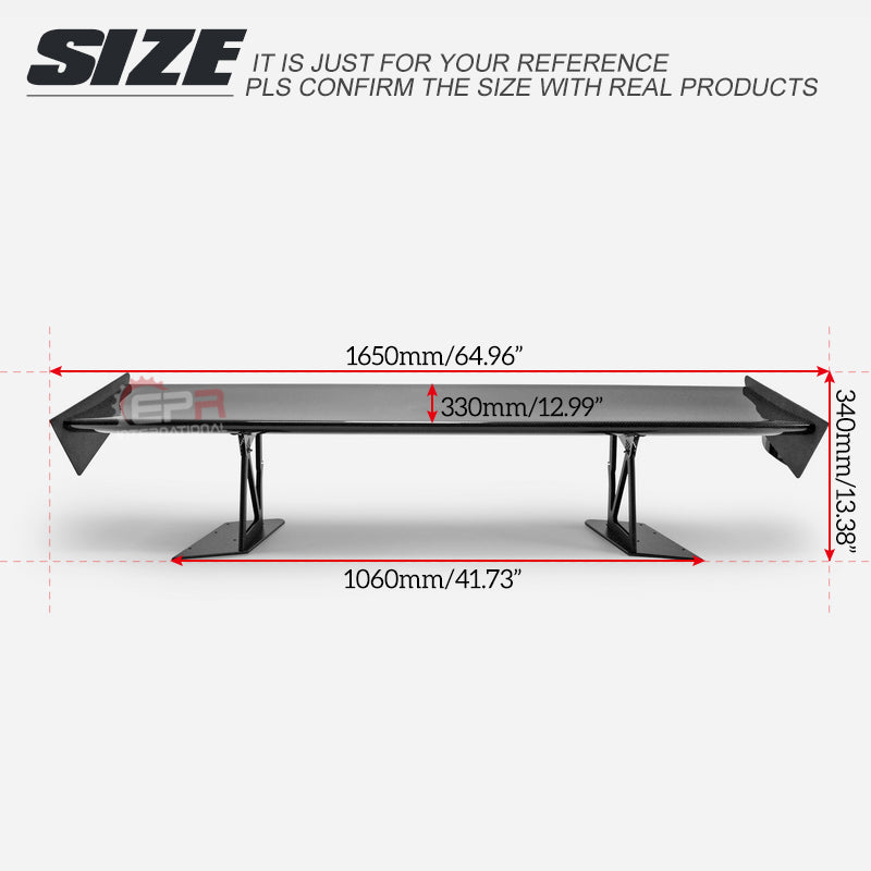 Nissan GTR R35 CBA DBA EBA 2008 2009 2010 2011 2012 2013 2014 2015 2016 2017 2018 2019 2020 2021 2022 2023 2024 with Aftermarket Parts - ARM Style Rear Spoiler Carbon Fiber / FRP from EPR USA