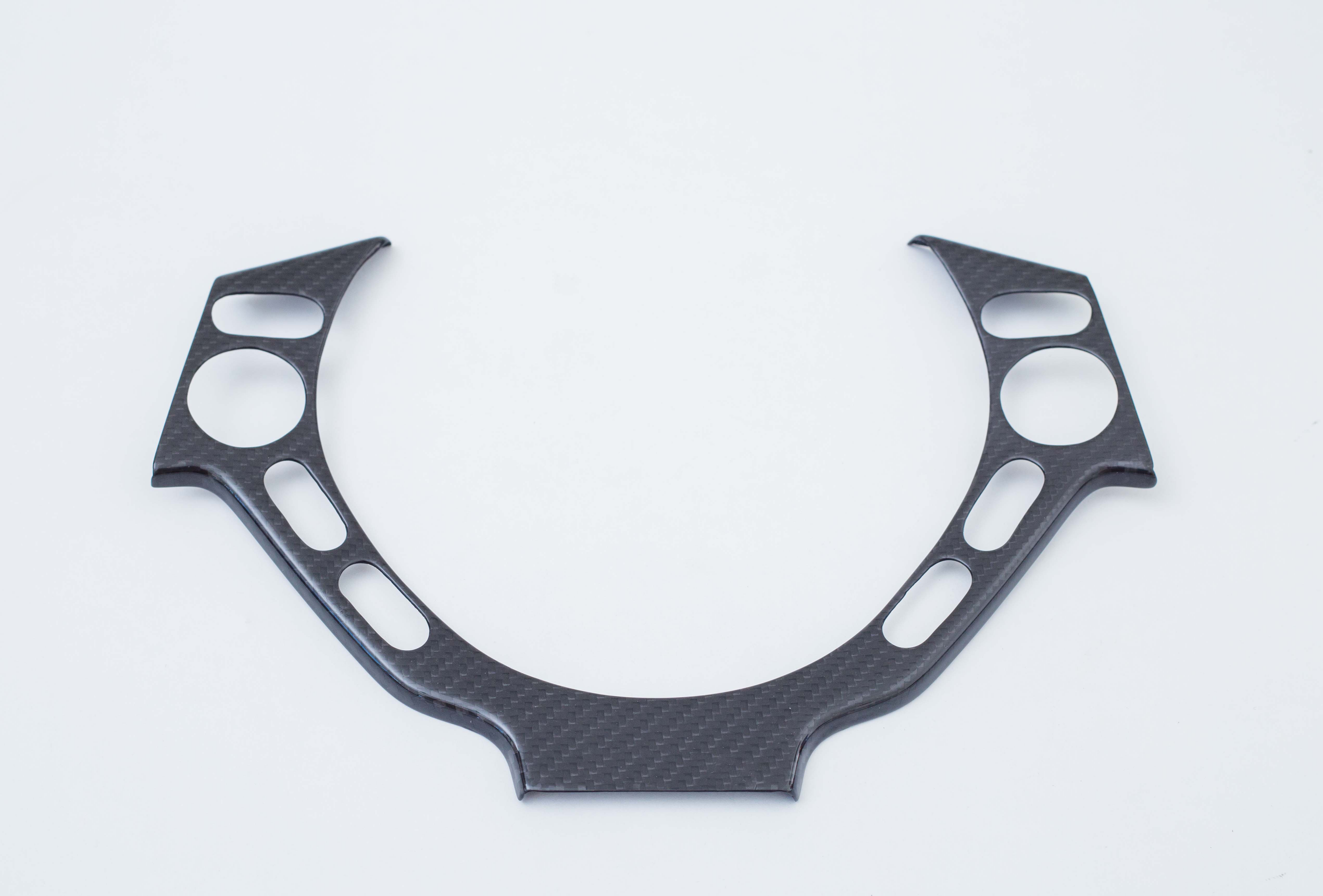 Nissan GTR R35 CBA DBA 2008 2009 2010 2011 2012 2013 2014 2015 2016 with Aftermarket Parts - Steering Wheel Switch Panel Cover Carbon Fiber / FRP from EPR USA