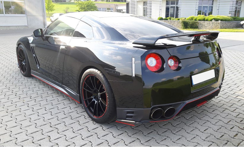 Nissan GTR R35 DBA 2012 2013 2014 2015 2016 with Aftermarket Parts - OEM Style Rear Lip Carbon Fiber / FRP from EPR USA