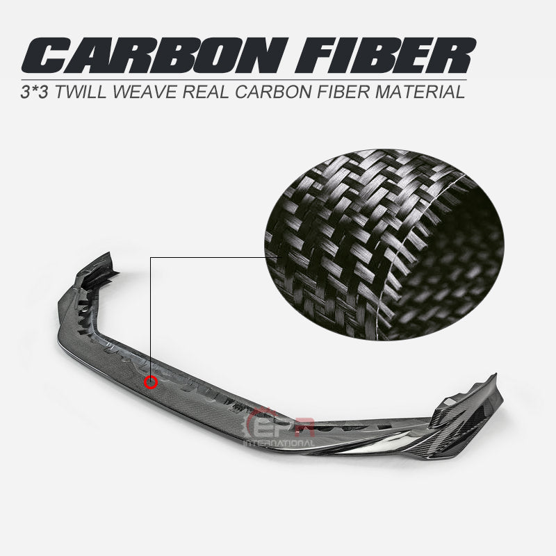 Nissan GTR R35 EBA 2017 2018 2019 2020 2021 2022 2023 with Aftermarket Parts - VRS Style Front Lip Carbon Fiber / FRP from EPR USA
