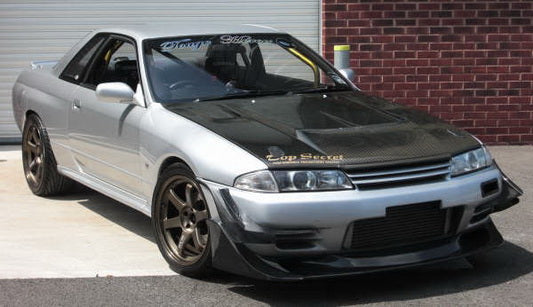 Nissan R32 Skyline GTR 1989 1990 1991 1992 1993 1994 with Aftermarket Parts - TBO Style Front Canards Carbon Fiber / FRP from EPR USA