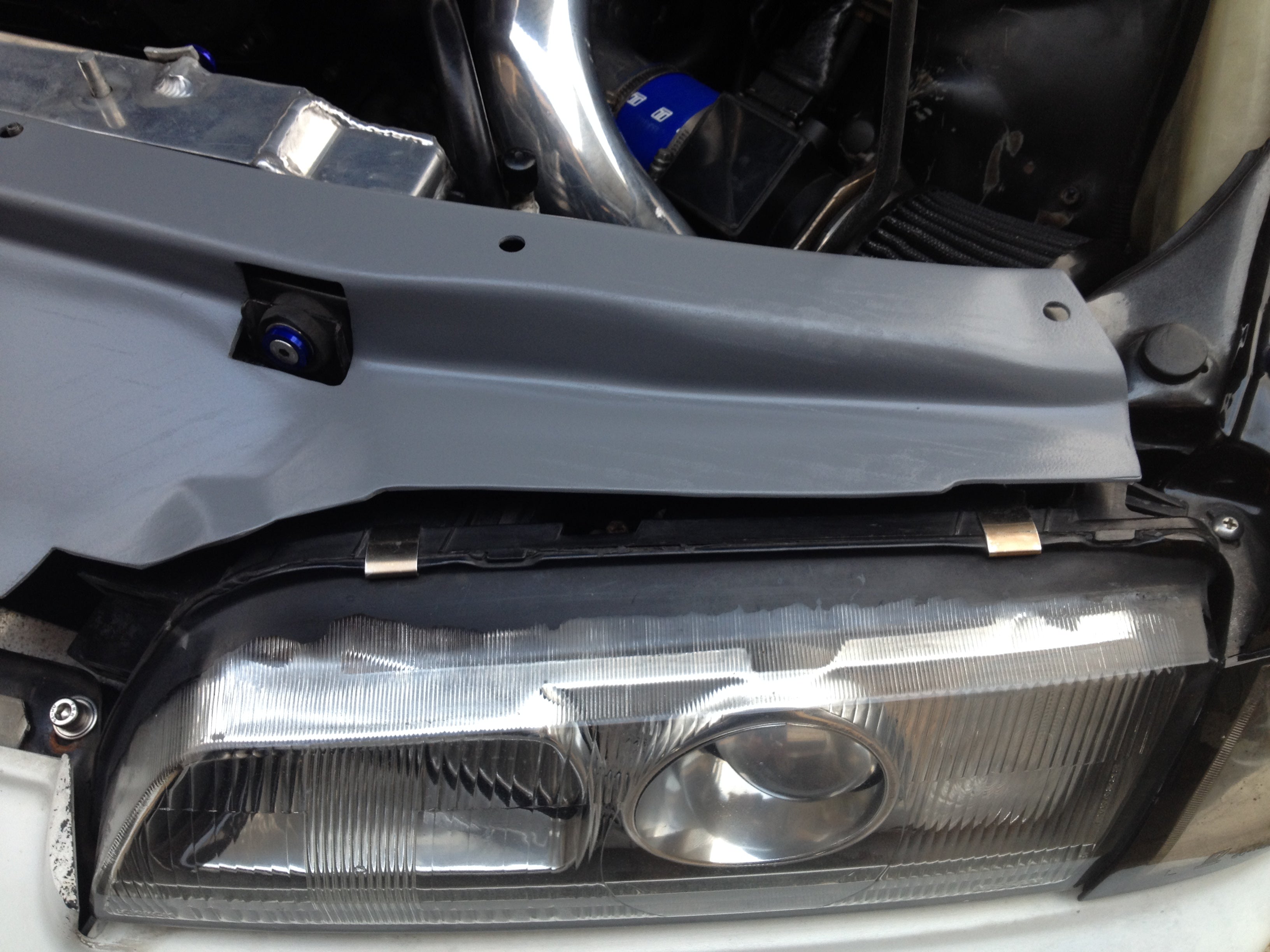 Nissan R32 Skyline GTR 1989 1990 1991 1992 1993 1994 with Aftermarket Parts - Garage Style Cooling Panel Carbon Fiber / FRP from EPR USA