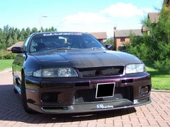 Nissan R33 Skyline GTR 1995 1996 1997 1998 with Aftermarket Parts - JUN Style Front Lip Carbon Fiber / FRP from EPR USA