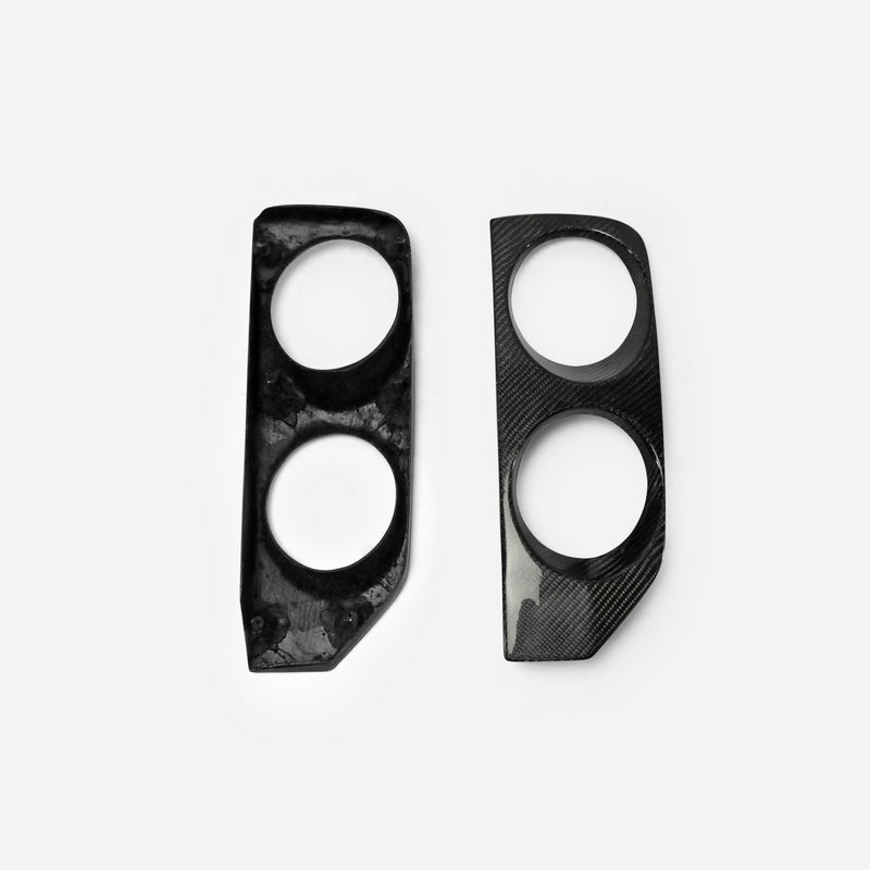 Nissan R33 Skyline GTST Series 2 1997 1998 with Aftermarket Parts - OE Style Front Bumper Fog Light Cover Carbon Fiber / FRP from EPR USA