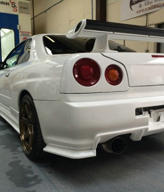 Nissan R34 ER34 GTT RB25 1999 2000 2001 2002 2003 2004 with Aftermarket Parts - ESB Style Rear Bumper spat Carbon Fiber/FRP from EPR USA