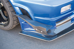 Nissan R34 GTR Base 1999 2000 2001 2002 2003 2004 with Aftermarket Parts - AS Style Front Bumper Canard Carbon Fiber / FRP from EPR USA
