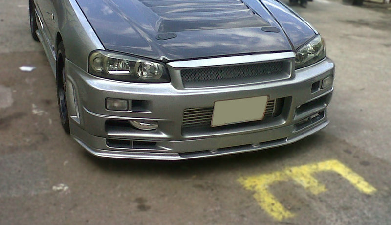 Nissan R34 GTR Base Nismo Z Tune S Tune R Tune V-Spec Tune Nur 1999 2000 2001 2002 2003 2004 with Aftermarket Parts - Nismo & 1:1 S Tune Style Front Bumper Lip & Bumper Carbon Fiber / FRP from EPR USA