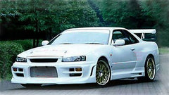 Nissan R34 GTR Base Nismo Z Tune S Tune R Tune V-Spec Tune Nur 1999 2000 2001 2002 2003 2004 with Aftermarket Parts - DL Style Front Bumper Carbon Fiber / FRP from EPR USA
