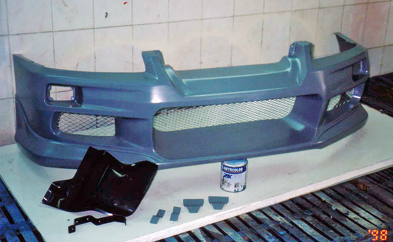 Nissan R34 GTT ER34 HR34 GTT 1999 2000 2001 2002 2003 2004 with Aftermarket Parts - Front Bumper CW Style Carbon Fiber / FRP from EPR USA