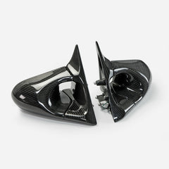 Nissan R34 HR34 GTT 1999 2000 2001 2002 2003 2004 with Aftermarket Parts - GRNDO Style Aero Mirror Carbon Fiber / FRP from EPR USA