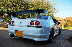 Nissan R33 Skyline GTR 1995 1996 1997 1998 with Aftermarket Parts - Rear GT Spoiler Carbon Fiber / FRP from EPR USA