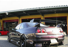 Nissan R33 Skyline GTR 1995 1996 1997 1998 with Aftermarket Parts - Rear GT Spoiler Carbon Fiber / FRP from EPR USA