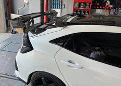 Honda Civic Type-R FK8 2017 2018 2019 2020 2021 & Civic 10th Gen FK7 2017 2018 2019 2020 2021 with Aftermarket Parts - SPN Style Rear GT Spoiler Carbon Fiber / FRP from EPR USA