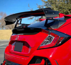 Honda Civic Type-R FK8 2017 2018 2019 2020 2021 & Civic 10th Gen FK7 2017 2018 2019 2020 2021 with Aftermarket Parts - SPN Style Rear GT Spoiler Carbon Fiber / FRP from EPR USA