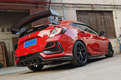 Honda Civic Type-R FK8 2017 2018 2019 2020 2021 & Civic 10th Gen FK7 2017 2018 2019 2020 2021 with Aftermarket Parts - SPN Style Rear GT Spoiler Carbon Fiber / FRP from EPR USA