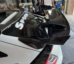 Honda Civic Type-R FK8 2017 2018 2019 2020 2021 & Civic 10th Gen FK7 2017 2018 2019 2020 2021 with Aftermarket Parts - SPN Style Rear GT Spoiler Carbon Fiber / FRP from EPR USA