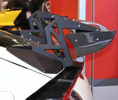 Honda Civic Type-R FK8 2017 2018 2019 2020 2021 & Civic 10th Gen FK7 2017 2018 2019 2020 2021 with Aftermarket Parts - SPN Style Rear GT Spoiler Carbon Fiber / FRP from EPR USA
