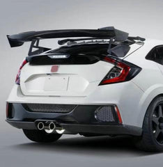 Honda Civic Type-R FK8 2017 2018 2019 2020 2021 & Civic 10th Gen FK7 2017 2018 2019 2020 2021 with Aftermarket Parts - SPN Style Rear GT Spoiler Carbon Fiber / FRP from EPR USA