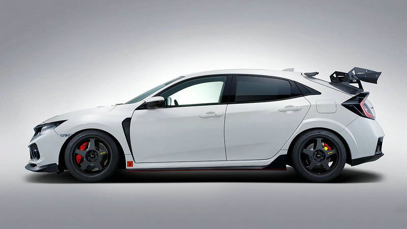 Honda Civic Type-R FK8 2017 2018 2019 2020 2021 & Civic 10th Gen FK7 2017 2018 2019 2020 2021 with Aftermarket Parts - SPN Style Rear GT Spoiler Carbon Fiber / FRP from EPR USA