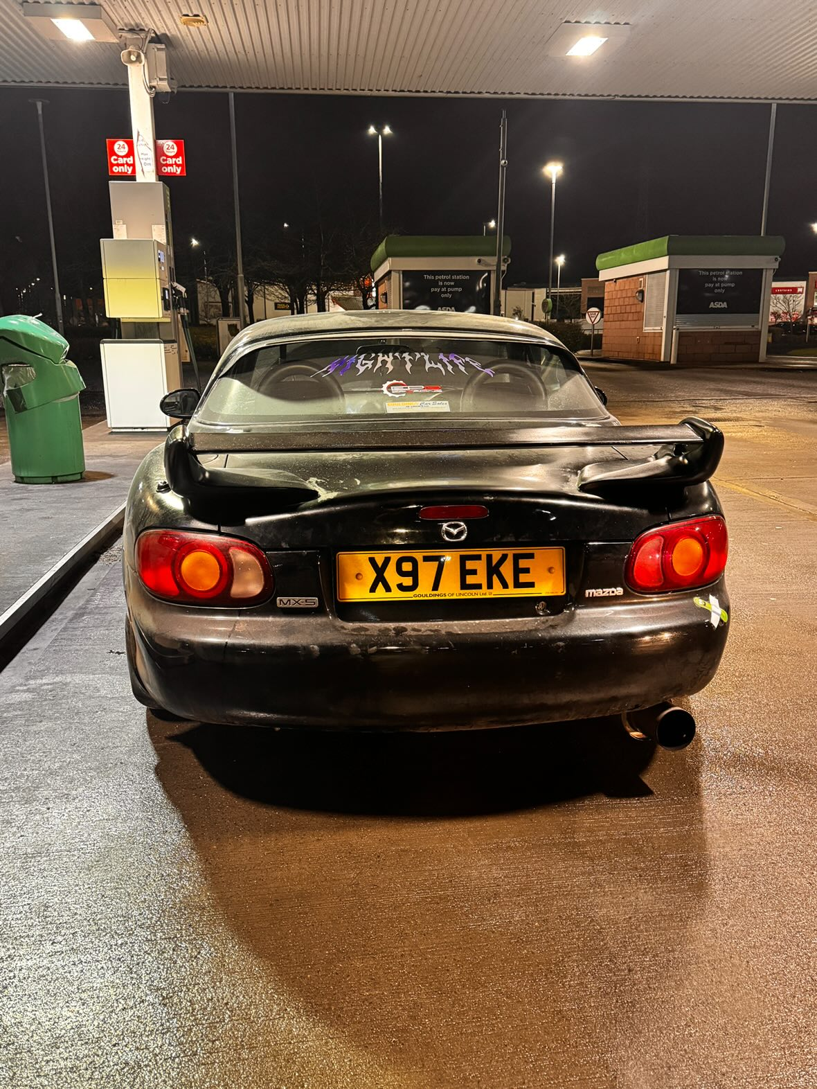 Mazda Miata MX-5 1.6L 1.8L NA6 NA8 1990 1991 1992 1993 1994 1995 1996 1997 with Aftermarket Parts - Rear Lip Spoiler Carbon Fiber / FRP from EPR USA