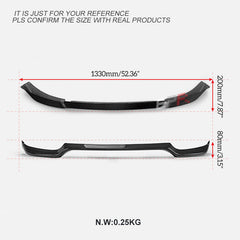 Fiat 595 Abarth Series 4 2016 2017 2018 2019 with Aftermarket Parts - TA Style Front Lip Carbon Fiber from EPR USA