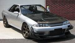 Nissan R32 Skyline GTR 1989 1990 1991 1992 1993 1994 with Aftermarket Parts - TBO Style Front Lip Carbon Fiber / FRP from EPR USA