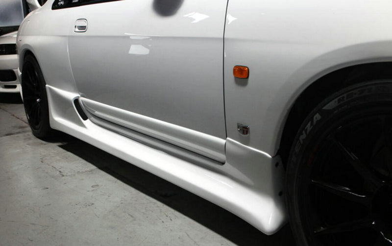 Nissan R33 Skyline GTR 1995 1996 1997 1998 with Aftermarket Parts - TS Style Side Skirts Carbon Fiber / FRP from EPR USA