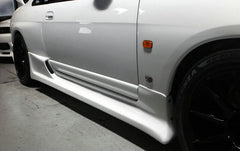 Nissan R33 Skyline GTR 1995 1996 1997 1998 with Aftermarket Parts - TS Style Side Skirts Carbon Fiber / FRP from EPR USA