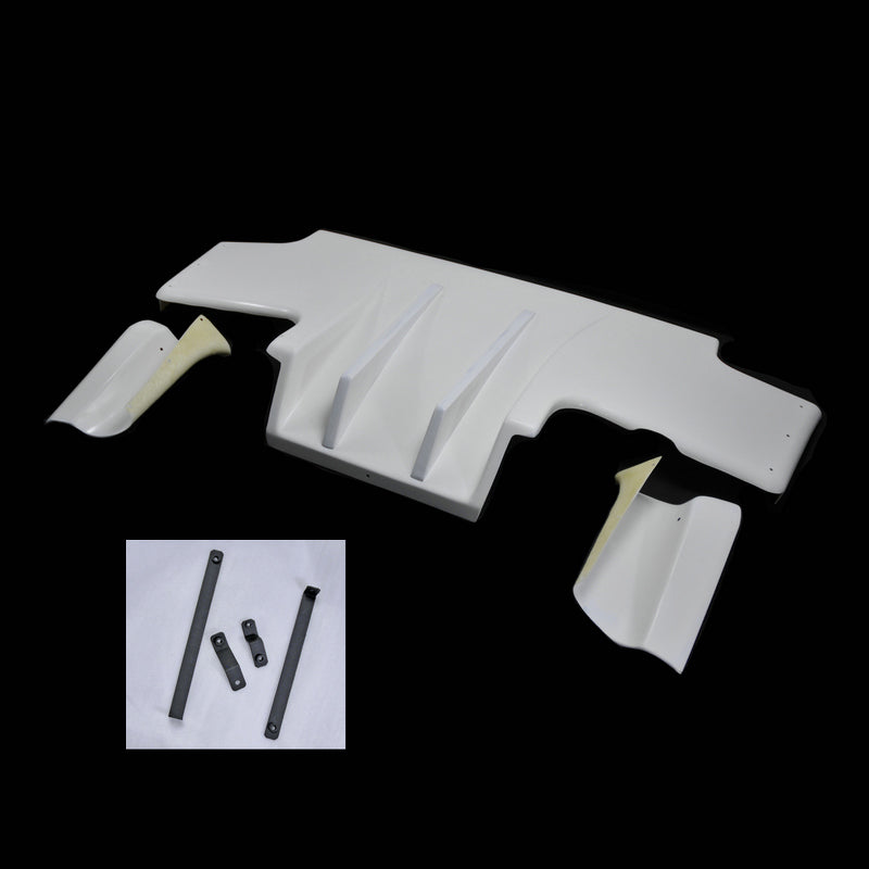 Nissan R32 Skyline GTR 1989 1990 1991 1992 1993 1994 & R32 Skyline GTS 1989 1990 1991 1992 1993 1994 with Aftermarket Parts - TS V2 Style Rear Diffuser Carbon Fiber / FRP from EPR USA