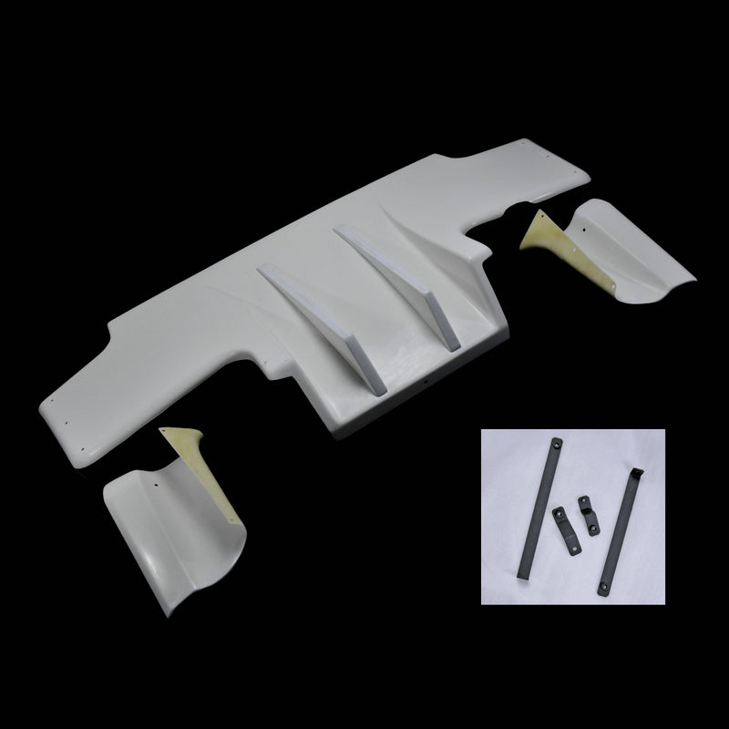 Nissan R32 Skyline GTR 1989 1990 1991 1992 1993 1994 & R32 Skyline GTS 1989 1990 1991 1992 1993 1994 with Aftermarket Parts - TS V2 Style Rear Diffuser Carbon Fiber / FRP from EPR USA