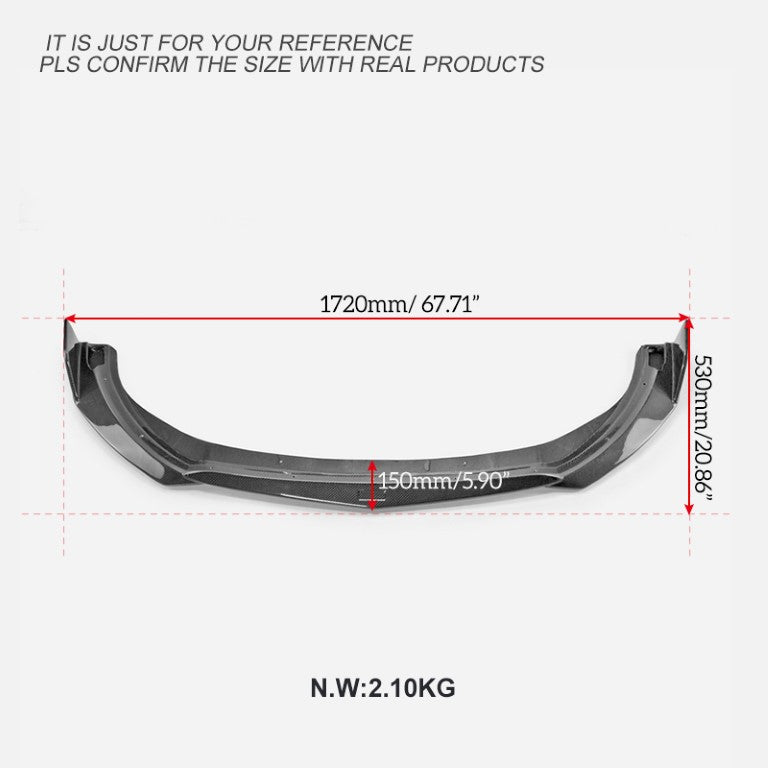 Toyota GR86 ZN8 2022 2023 2024 with Aftermarket Parts - TMS Style Front Lip Carbon Fiber / FRP from EPR USA