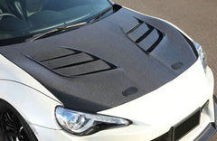 Toyota GT86 86 TRD GT SE Base 2017 2018 2019 2020 & Scion FR-S FRS 2013 2014 2015 2016 & Subaru BRZ TS Limited Premium 2013 2014 2015 2016 2017 2018 2019 2020 with Aftermarket Parts - VRS1 Style Vented Hood Carbon Fiber / FRP from EPR USA