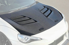 Toyota GT86 86 TRD GT SE Base 2017 2018 2019 2020 & Scion FR-S FRS 2013 2014 2015 2016 & Subaru BRZ TS Limited Premium 2013 2014 2015 2016 2017 2018 2019 2020 with Aftermarket Parts - VRS1 Style Vented Hood Carbon Fiber / FRP from EPR USA