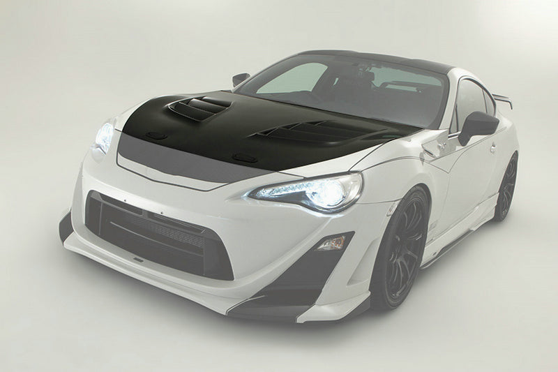 Toyota GT86 86 TRD GT SE Base 2017 2018 2019 2020 & Scion FR-S FRS 2013 2014 2015 2016 & Subaru BRZ TS Limited Premium 2013 2014 2015 2016 2017 2018 2019 2020 with Aftermarket Parts - VRS1 Style Vented Hood Carbon Fiber / FRP from EPR USA