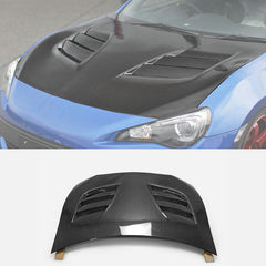Toyota GT86 86 TRD GT SE Base 2017 2018 2019 2020 & Scion FR-S FRS 2013 2014 2015 2016 & Subaru BRZ TS Limited Premium 2013 2014 2015 2016 2017 2018 2019 2020 with Aftermarket Parts - VRS1 Style Vented Hood Carbon Fiber / FRP from EPR USA