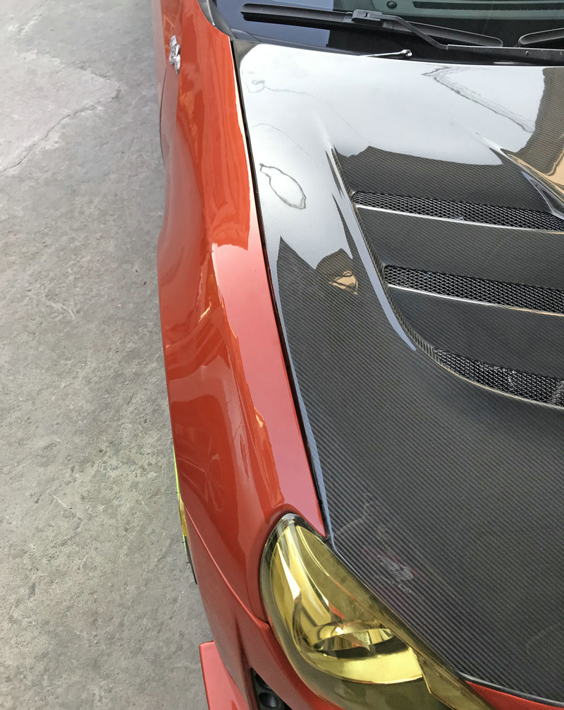 Toyota GT86 86 TRD GT SE Base 2017 2018 2019 2020 & Scion FR-S FRS 2013 2014 2015 2016 & Subaru BRZ TS Limited Premium 2013 2014 2015 2016 2017 2018 2019 2020 with Aftermarket Parts - VRS1 Style Vented Hood Carbon Fiber / FRP from EPR USA