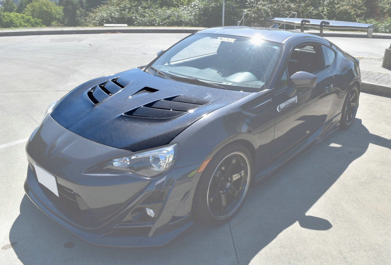 Toyota GT86 86 TRD GT SE Base 2017 2018 2019 2020 & Scion FR-S FRS 2013 2014 2015 2016 & Subaru BRZ TS Limited Premium 2013 2014 2015 2016 2017 2018 2019 2020 with Aftermarket Parts - VRS Style Hood without water blocking plate & Hood with water blocking plate Carbon Fiber / FRP from EPR USA