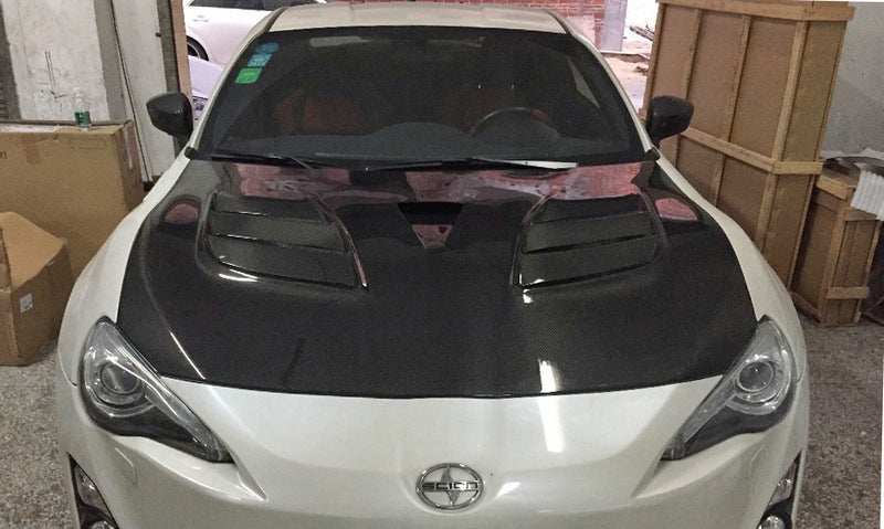 Toyota GT86 86 TRD GT SE Base 2017 2018 2019 2020 & Scion FR-S FRS 2013 2014 2015 2016 & Subaru BRZ TS Limited Premium 2013 2014 2015 2016 2017 2018 2019 2020 with Aftermarket Parts - VRS Style Hood without water blocking plate & Hood with water blocking plate Carbon Fiber / FRP from EPR USA