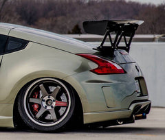 Nissan 370Z Sport Touring Base Fairlady Z Z34 Pre-Facelift 2009 2010 2011 & 370Z Sport Touring Base Fairlady Z Z34 Facelift 2012 2013 2014 2015 2016 2017 2018 2019 2020 & Nismo V1 2009 2010 2011 & Nismo V2 2012 2013 2014 2015 2016 2017 2018 2019 2020 with Aftermarket Parts - VTX2 Style Rear Wing Carbon Fiber / FRP from EPR USA